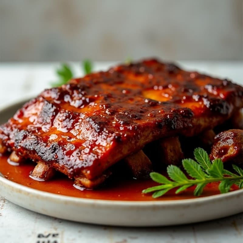 Tender Roasted Pork Ribs with Smoky BBQ Glaze