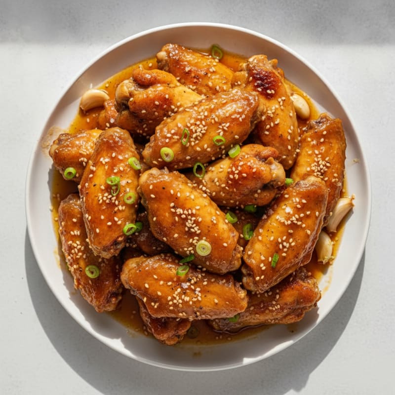Honey-Glazed Chicken Wings with Sesame