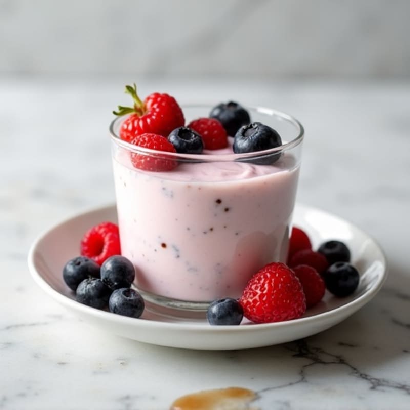 Greek Yogurt Protein Mousse with Mixed Berries