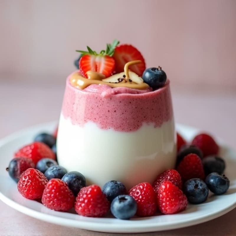 Silky Greek Yogurt Protein Mousse with Mixed Berries