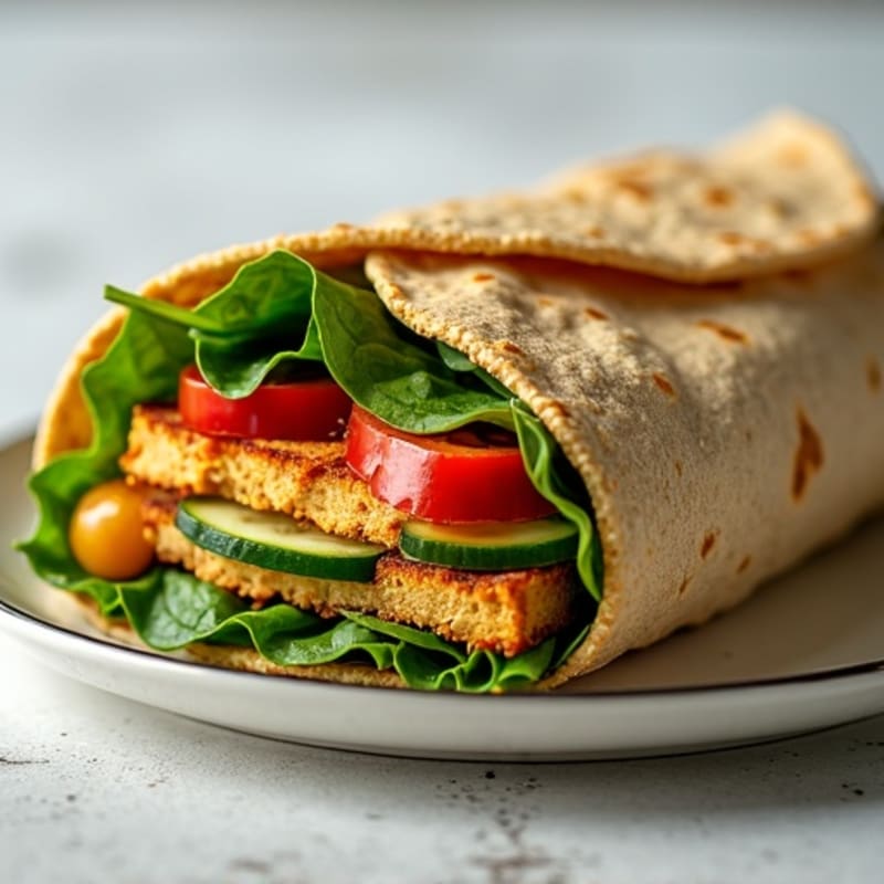 Fresh Veggie Hummus Wrap