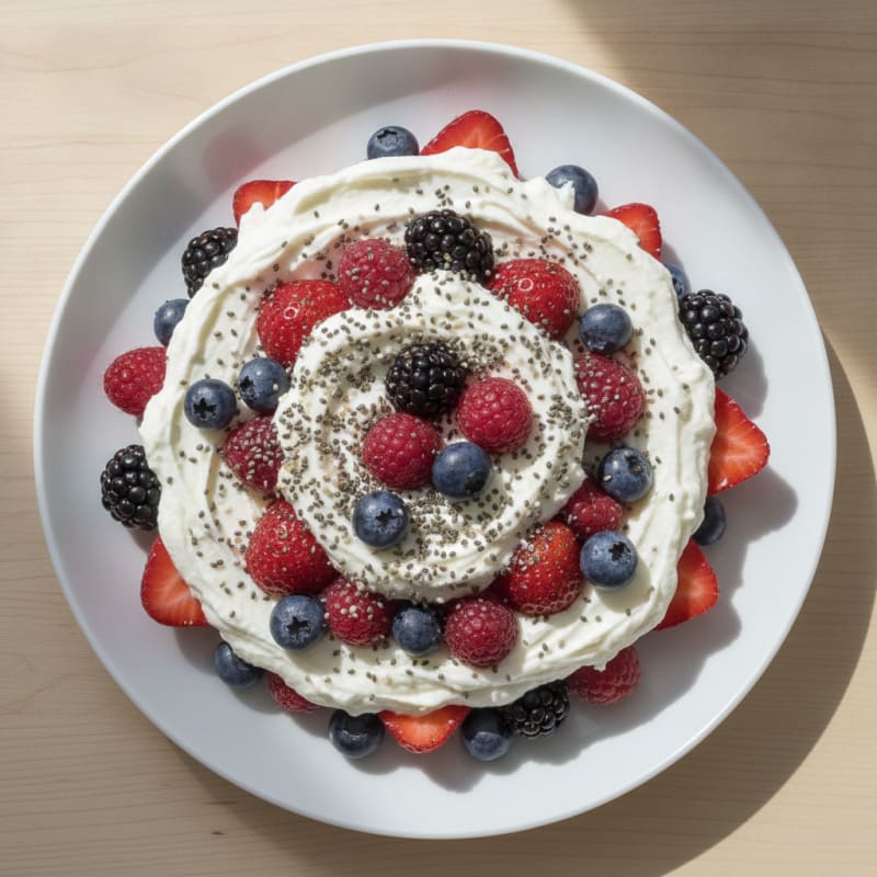 Greek Yogurt Protein Parfait with Mixed Berries