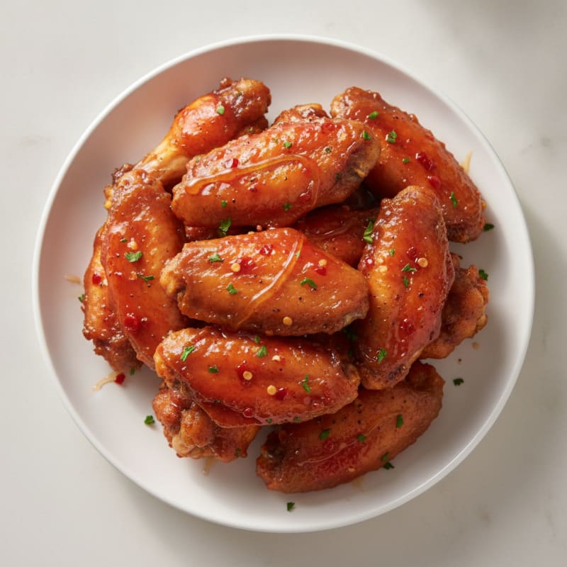 Hot Honey-Glazed Chicken Wings