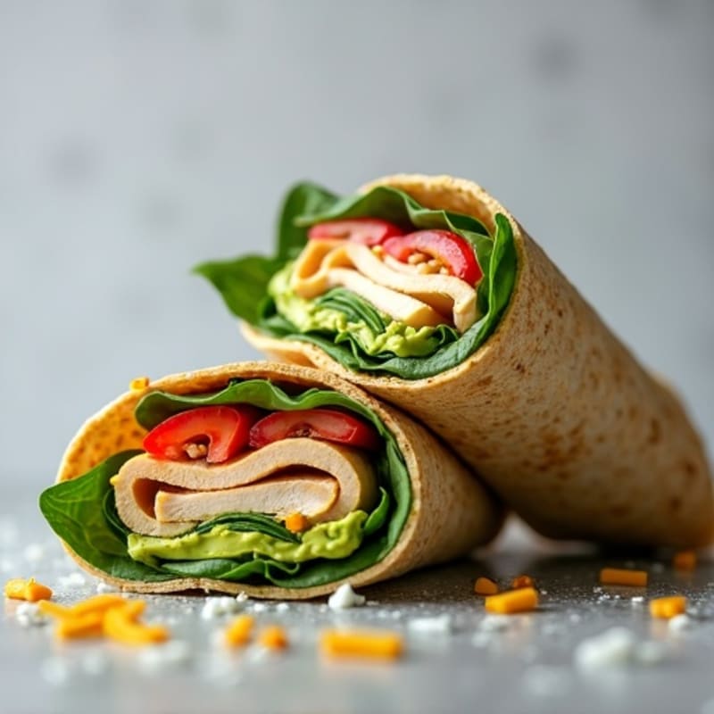 Creamy Avocado Turkey Wrap