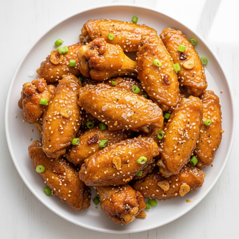 Crispy Honey-Garlic Chicken Wings