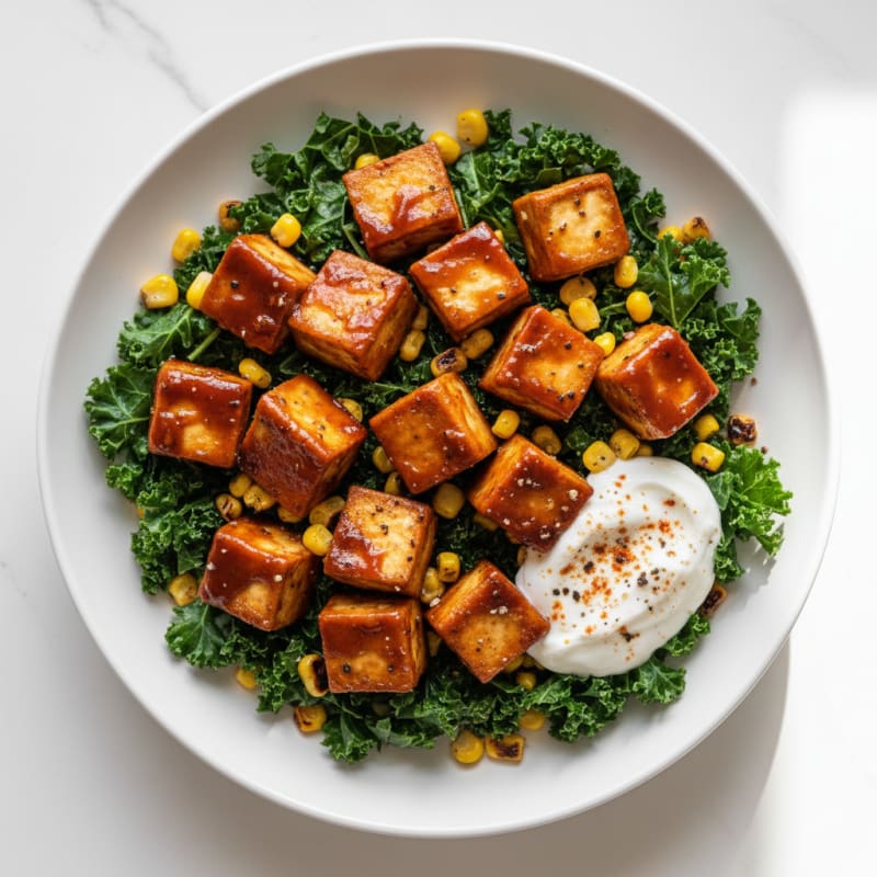 BBQ Tofu Bowl with Roasted Corn