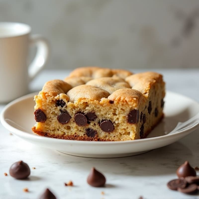 Protein-Packed Almond Flour Chocolate Chip Cookie Cake