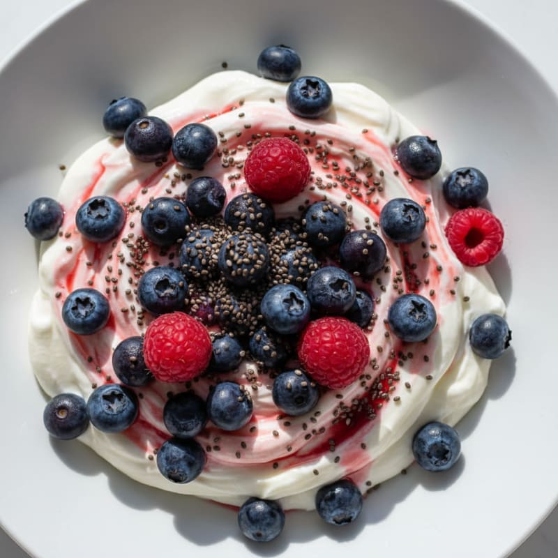 Silky Greek Yogurt Protein Pudding with Berries