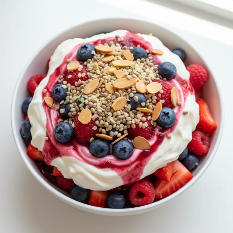 Creamy Greek Yogurt Protein Parfait with Mixed Berries