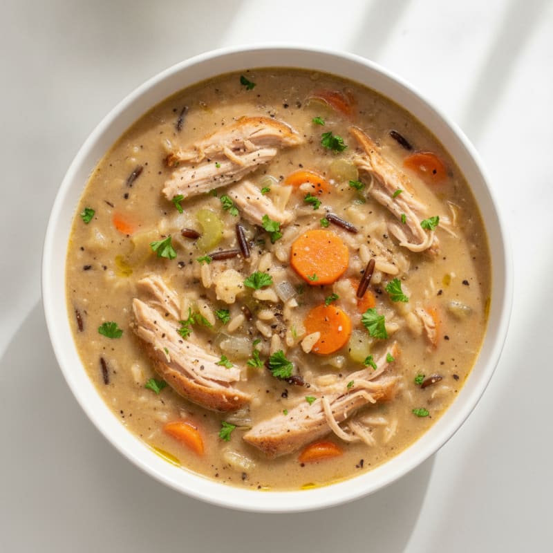 Smoked Turkey and Wild Rice Soup
