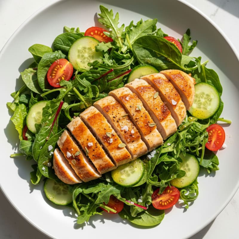 Lemon Herb Chicken Salad with Greens