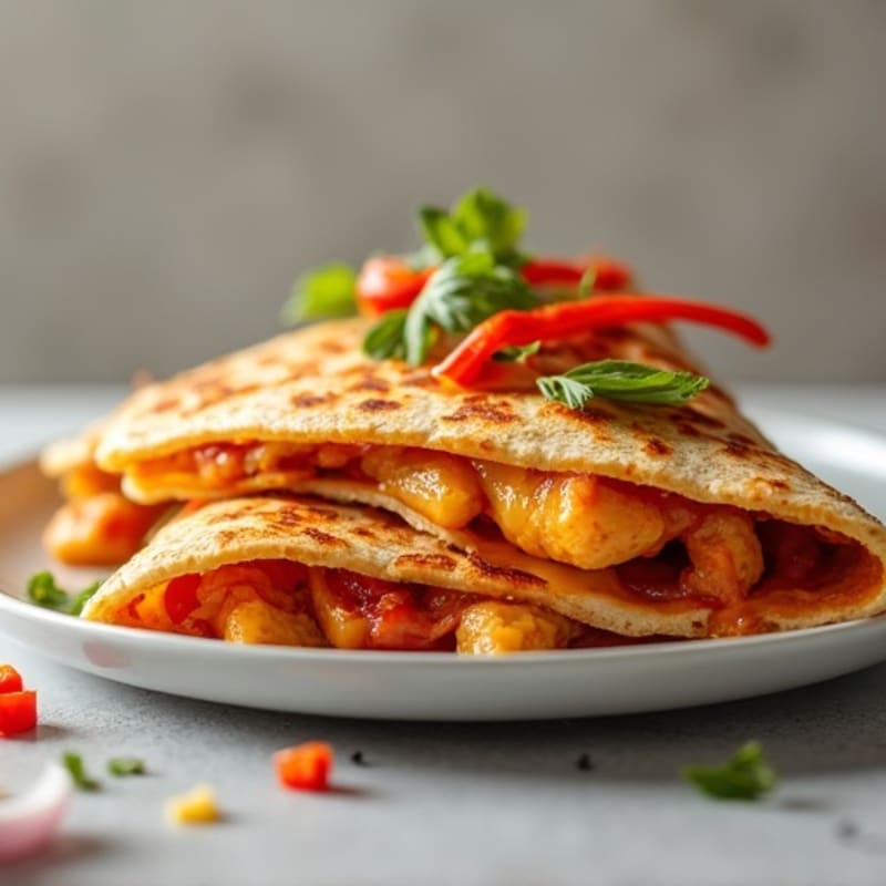 Crispy Smoky BBQ Chicken Quesadilla