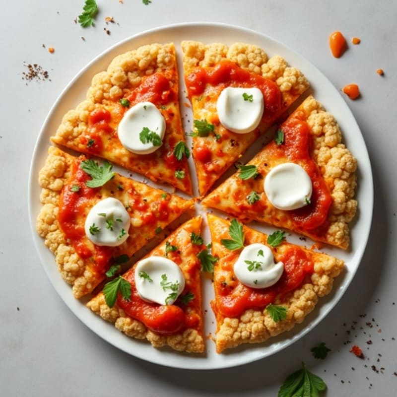 Tangy Buffalo Chicken Cauliflower Crust Pizza