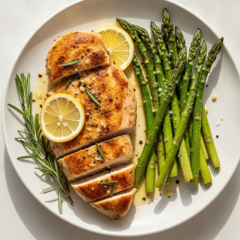Lemon Herb Chicken with Roasted Asparagus
