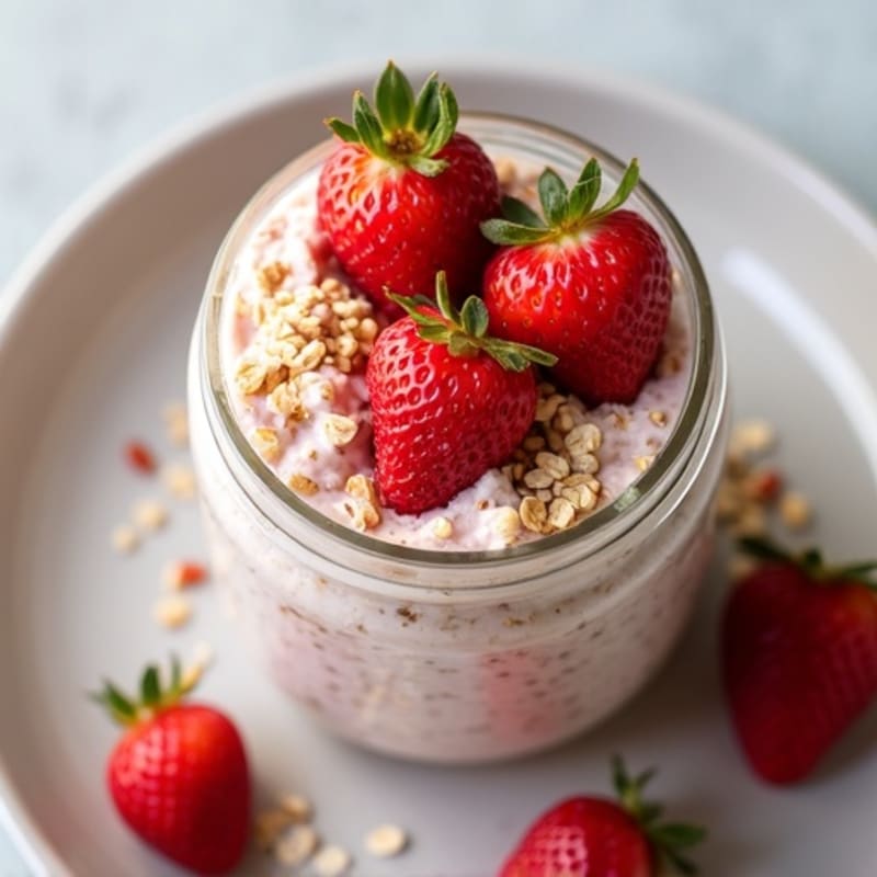 Creamy Strawberry Vanilla Overnight Oats