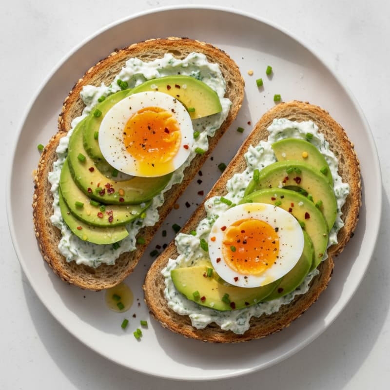 High-Protein Jammy Egg and Avocado Toast
