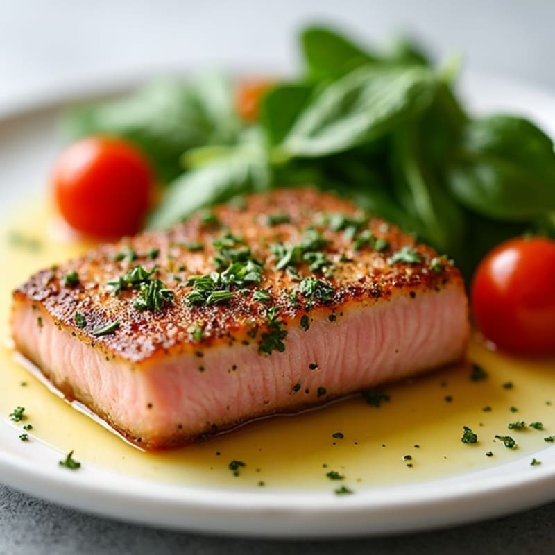 Herb-Crusted Seared Tuna with Citrus Glaze