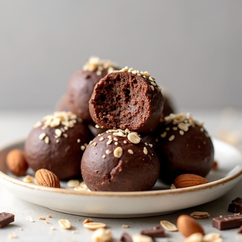 No-Bake Dark Chocolate Almond Energy Bites