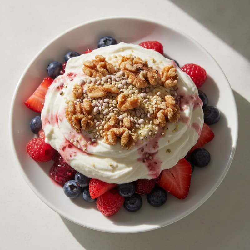 Creamy Greek Yogurt Protein Parfait with Mixed Berries