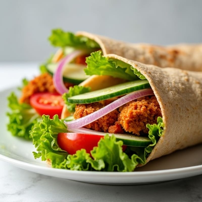 Crispy Chicken and Fresh Veggie Wraps
