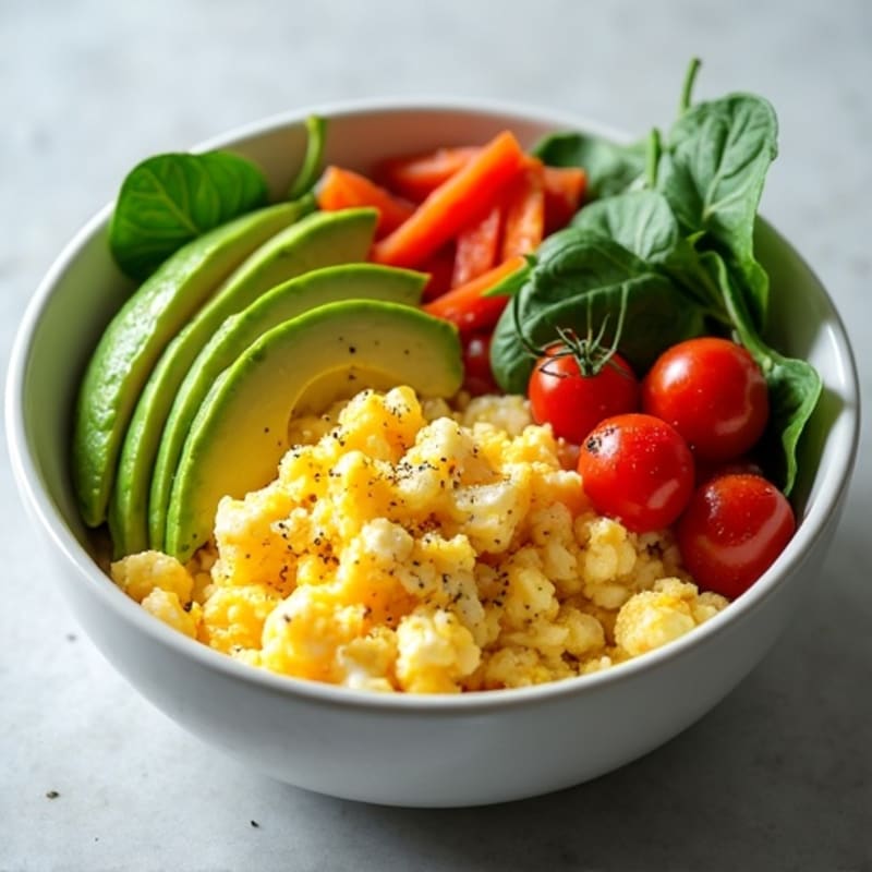 Protein-Packed Veggie and Egg White Scramble Bowl