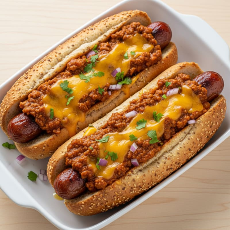 Crispy Chili Cheese Hot Dogs