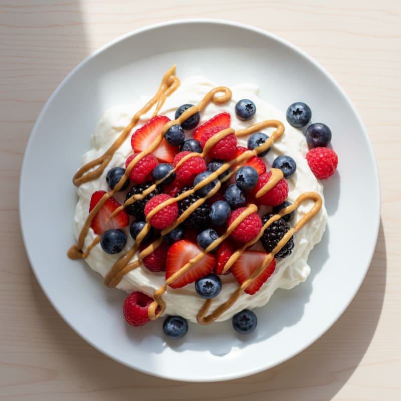 Silky Greek Yogurt Protein Mousse with Mixed Berries