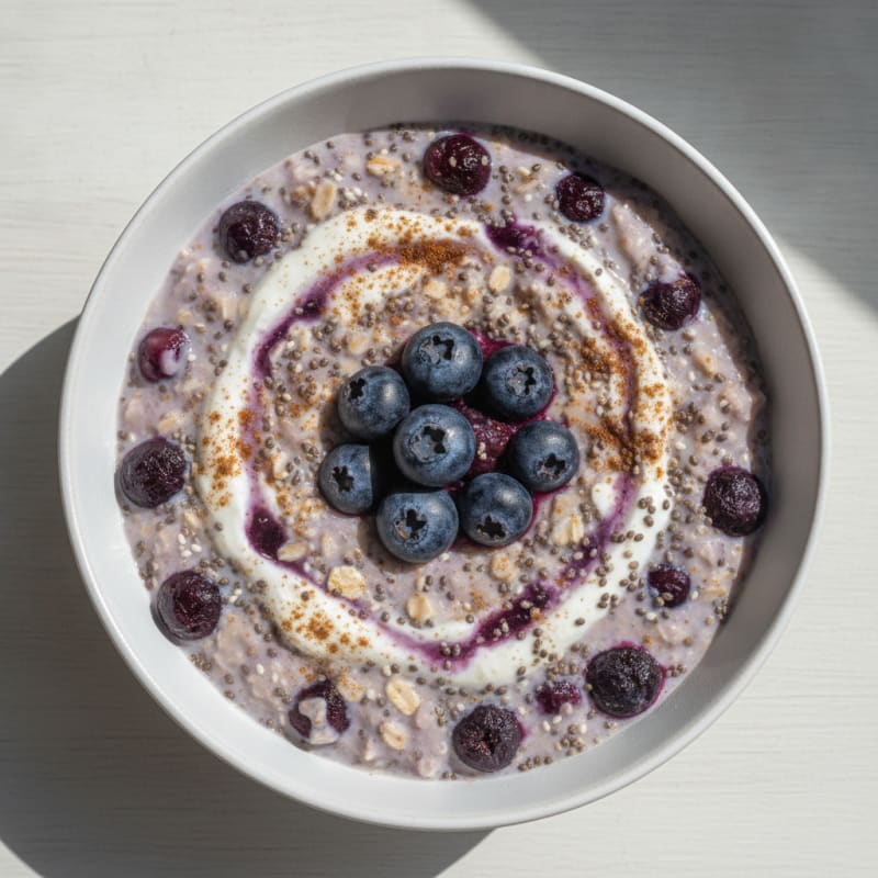 Blueberry Chia Overnight Oats