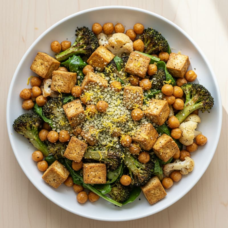 Roasted Vegetable and Chickpea Power Bowl