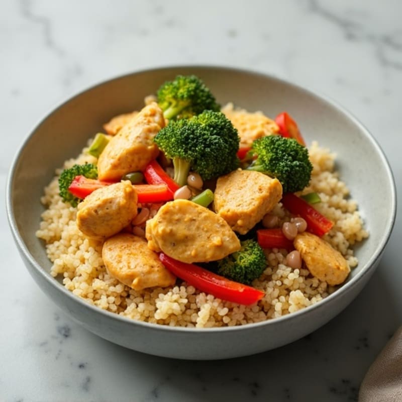 Creamy Coconut Chicken Curry with Crisp Vegetables