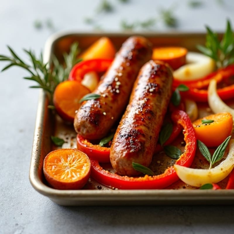 Herb-Roasted Sausage and Sweet Potato Sheet Pan Dinner