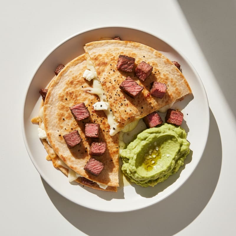 Carne Asada Quesadillas with Guacamole