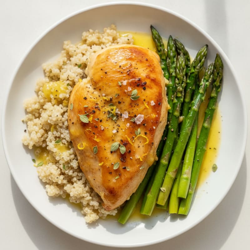 Lemon-Herb Roasted Chicken with Asparagus