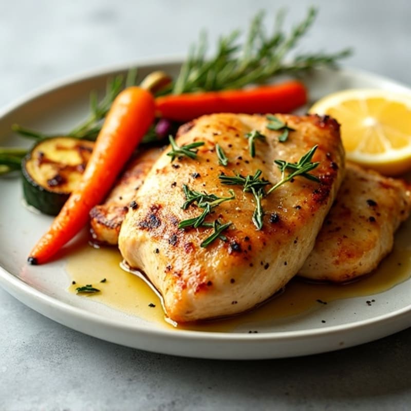 Lemon Herb Roasted Chicken with Crispy Roasted Vegetables