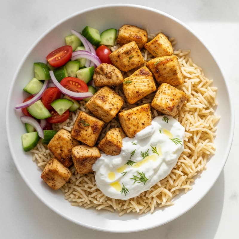 Grilled Chicken Shawarma Rice Bowl