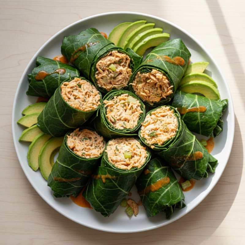 Buffalo Ranch Chicken Salad Wraps