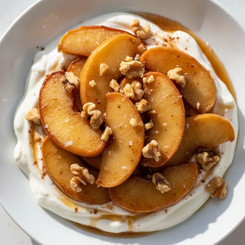 Warm Apple Cinnamon Yogurt Bowl