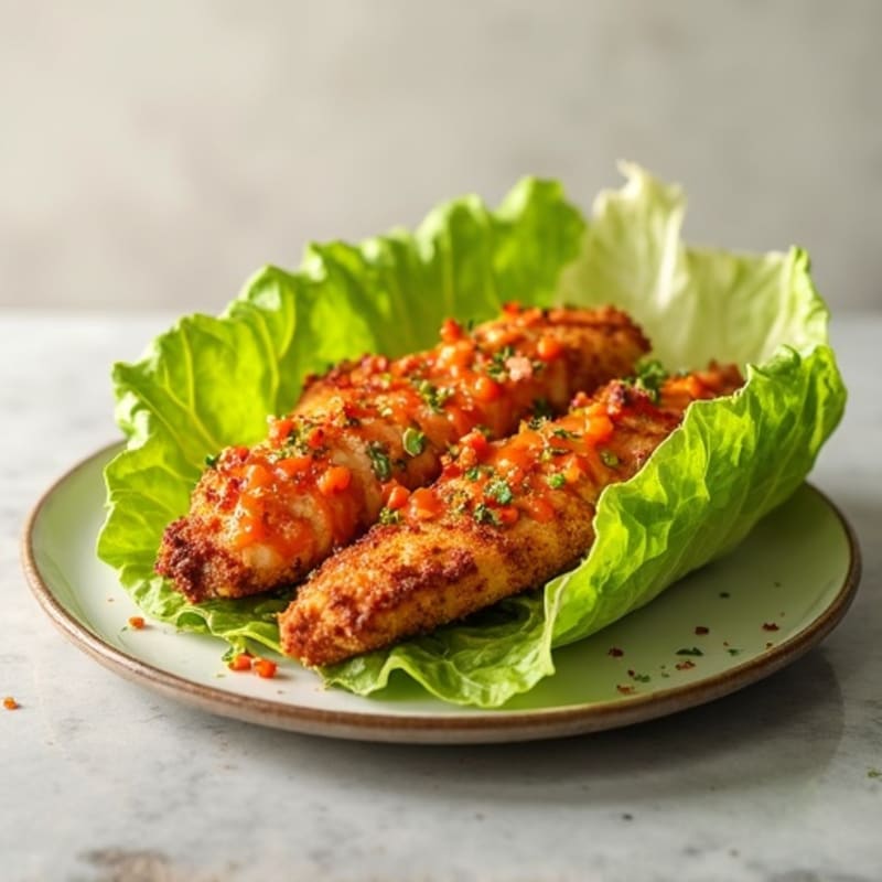 Crispy Buffalo Chicken Lettuce Wrap