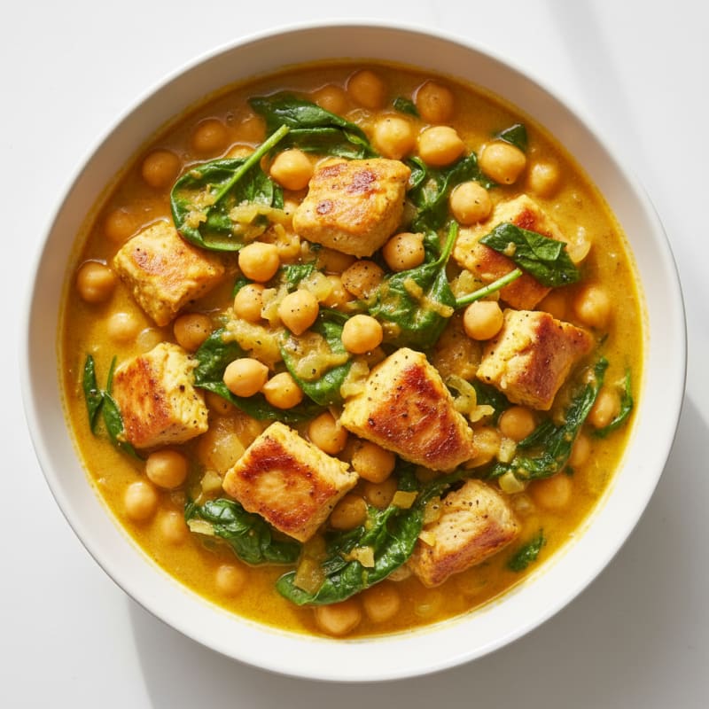 Creamy Spiced Chicken and Chickpea Stew