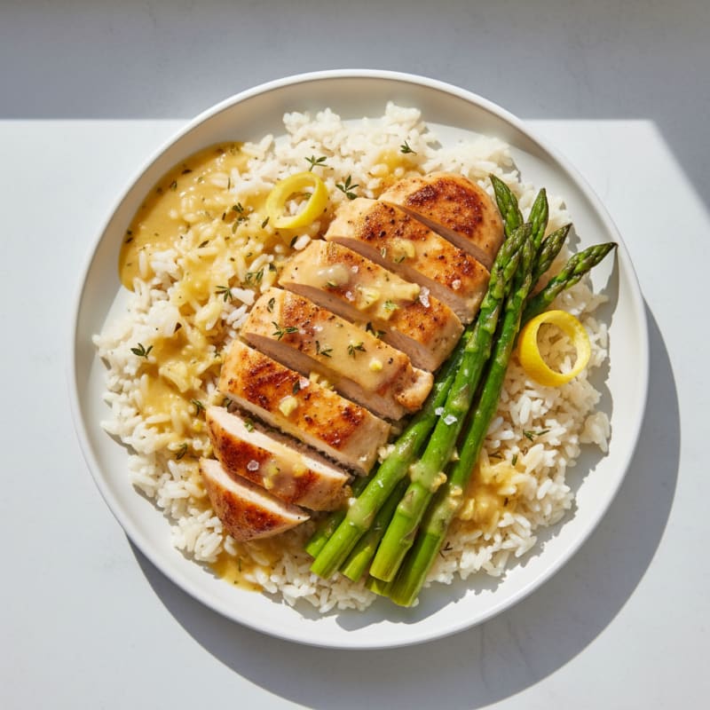 Creamy Lemon Herb Chicken and Rice