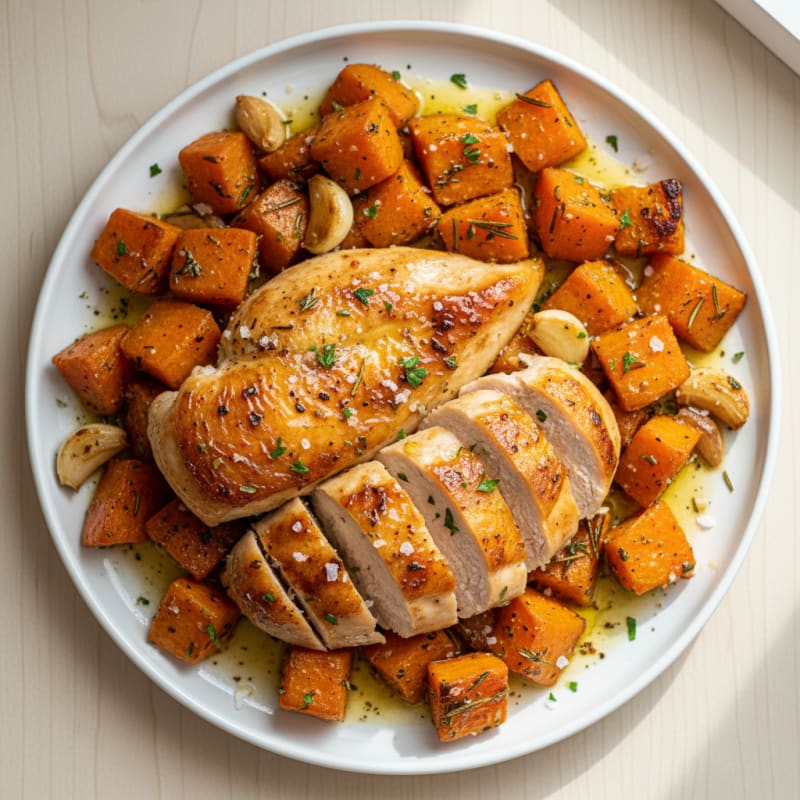 Garlic Herb Roasted Chicken with Root Vegetables