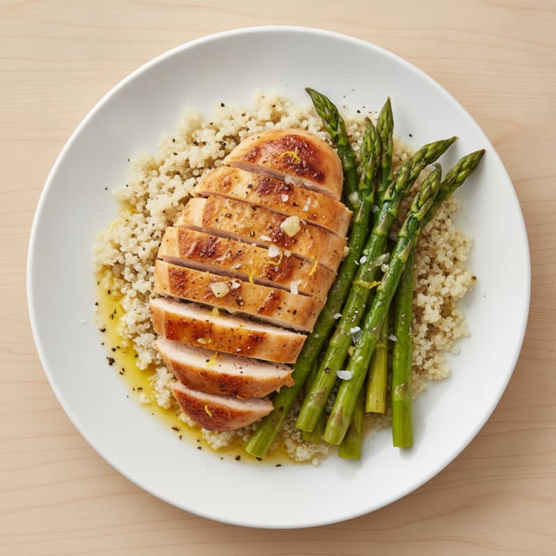 Lemon-Herb Roasted Chicken and Asparagus
