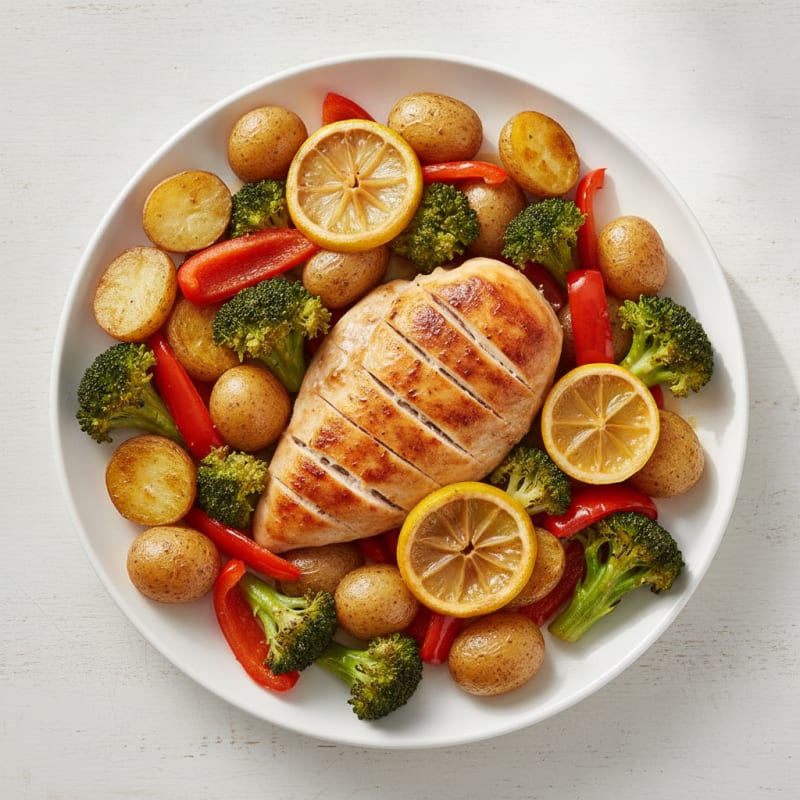 Sheet Pan Lemon Herb Chicken and Veggies