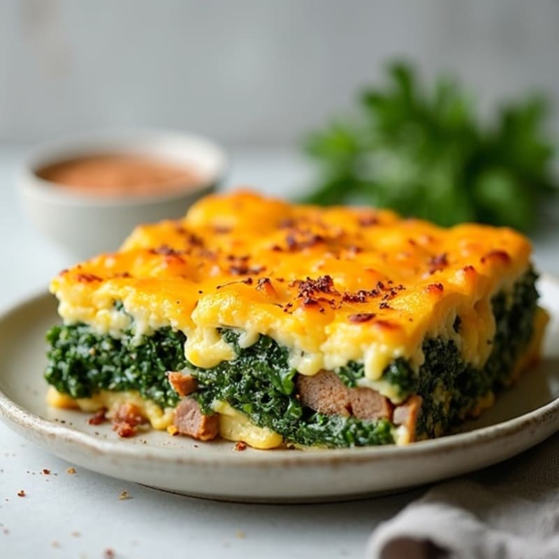 Savory Sausage Kale Breakfast Casserole