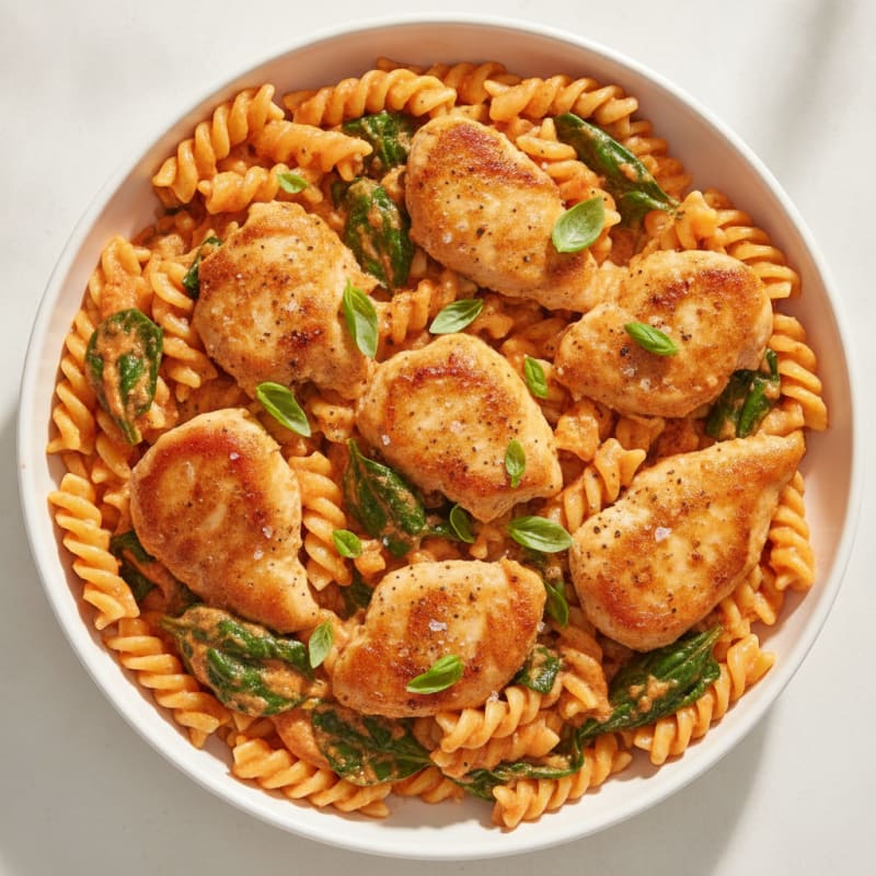Creamy Tomato Basil Chicken Pasta