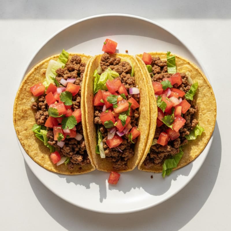 Savory Ground Beef Tacos with Fresh Salsa