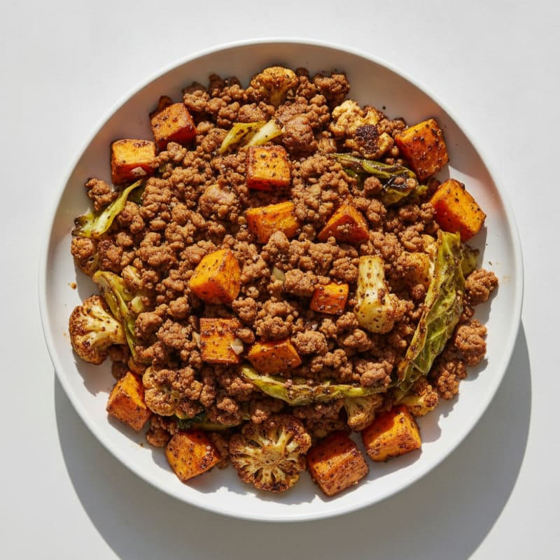 Smoky Ground Turkey & Roasted Fall Vegetables
