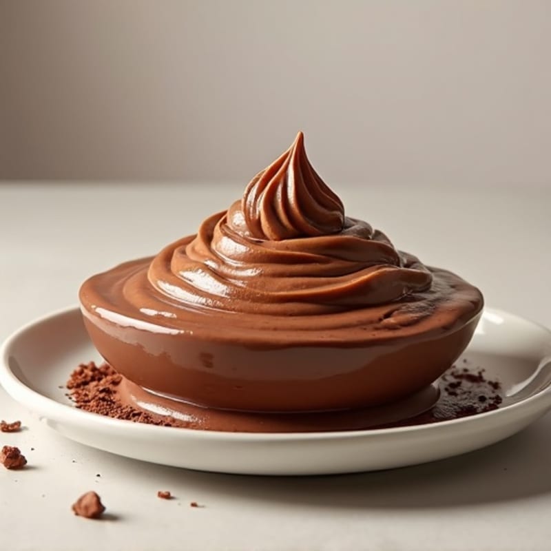 Silky Chocolate Protein Pudding with Peanut Butter Swirl