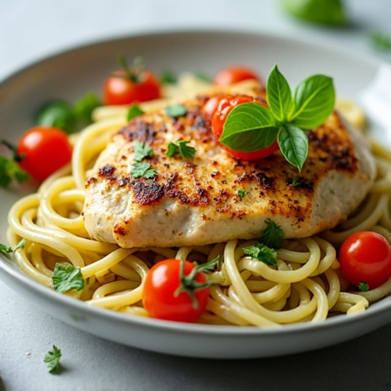 Creamy Pesto Chicken Pasta with Fresh Herbs