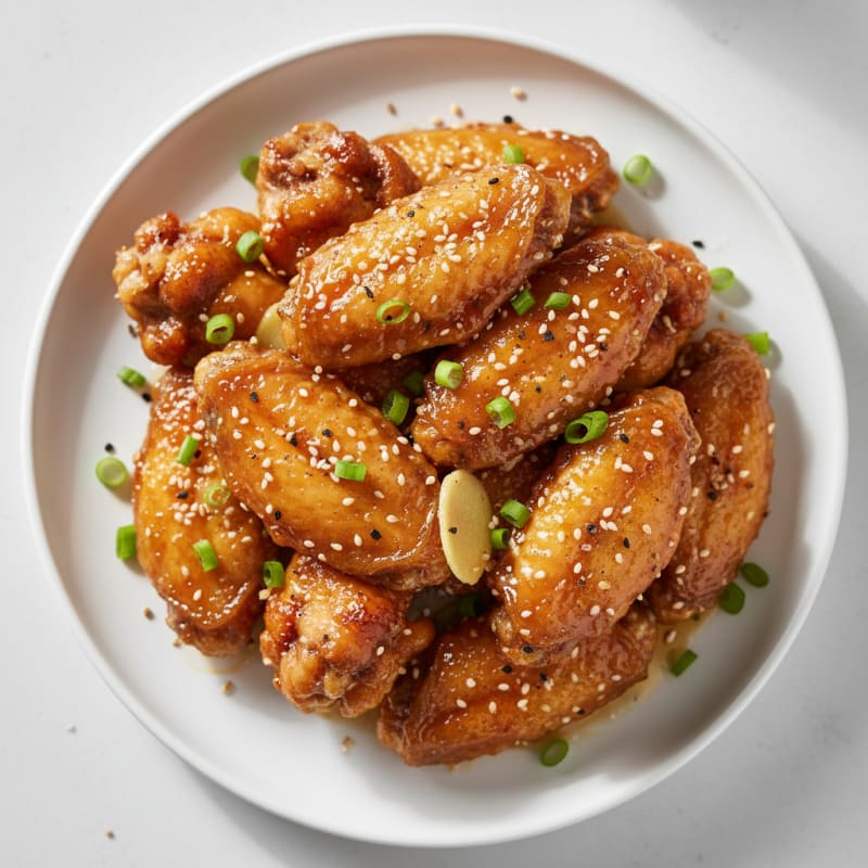 Crispy Honey-Garlic Chicken Wings
